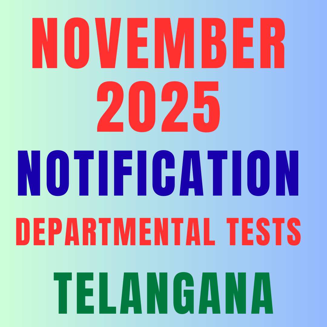 November 2025 Notification telangana