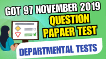 GOT 97 NOVEMBER 2019 Question paper